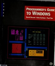 Cover of: Programmer's guide to Windows