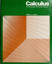 Cover of: Calculus for business and social science