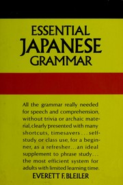 Cover of: Essential Japanese grammar