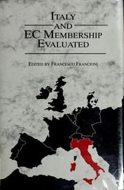 Italy and EC membership evaluated by Francesco Francioni