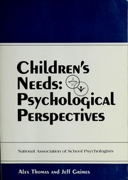 Cover of: Children's Needs by 