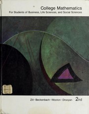 Cover of: College Mathematics for Students of Business, Life Sciences, and Social Sciences by Dennis G. Zill
