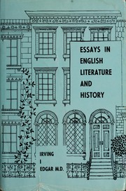 Cover of: Essays in English literature and history