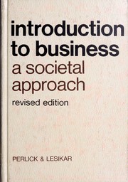 Introduction to business by Walter W. Perlick