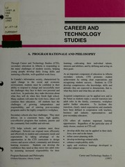Cover of: Career & technology studies: program of studies