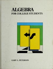 Cover of: Algebra for College Students | Gary Peterson