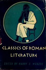 Cover of: Classics of Roman literature, from the literary beginnings to the end of the silver age. by 