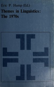 Cover of: Themes in linguistics: the 1970's.