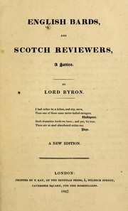 Cover of: English bards, and Scotch reviewers: a satire