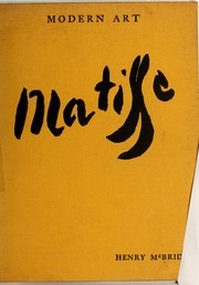 Cover of: Matisse by McBride, Henry