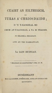 Cover of: Cuairt an eilthirich, no, Turas a' Chriosdaidh by John Bunyan