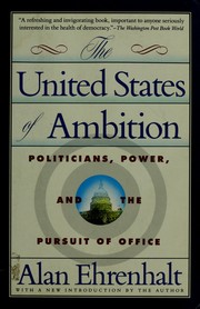 Cover of: The United States of Ambition by Alan Ehrenhalt