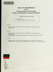 Cover of: Communication technology: guide to standards and implementation