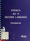 Cover of: French as a second language