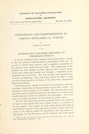 Cover of: Inbreeding and crossbreeding in Crepis capilaris (L.) Wallr