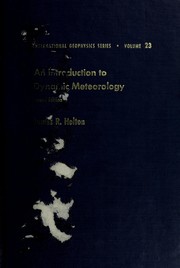 Cover of: An introduction to dynamic meteorology by James R. Holton