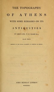 Cover of: The topography of Athens by William Martin Leake