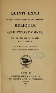 Cover of: Poetae inter Romanos vetustissimi reliquiae quae extant omnes