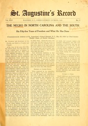 Cover of: The Negro in North Carolina and the South: his fifty-five years of freedom and what he has done : commencement address at St. Augustine's School, Raleigh, N.C., May 26, 1920