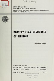 Cover of: Pottery clay resources of Illinois by Edward Charles Jonas