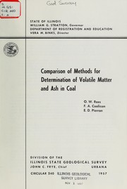 Cover of: Comparison of methods for determination of volatile matter and ash in coal