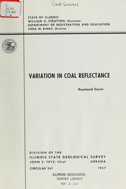 Cover of: Variation in coal reflectance