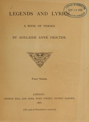 Cover of: Legends and lyrics: a book of verses