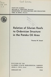 Cover of: Relation of Silurian reefs to Ordovician structure in the Patoka oil area