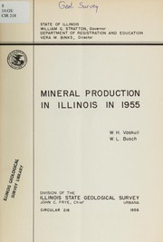 Cover of: Mineral production in Illinois in 1955