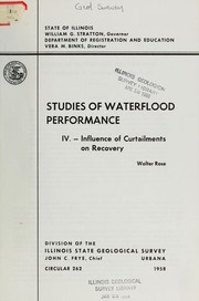 Cover of: Studies of waterflood performance by Walter Rose