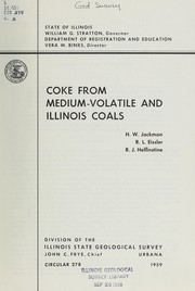 Cover of: Coke from medium-volatile and Illinois coals | Harold Wesley Jackman