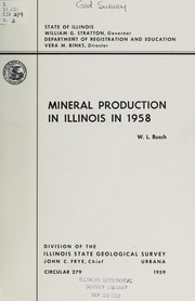 Cover of: Mineral production in Illinois in 1958