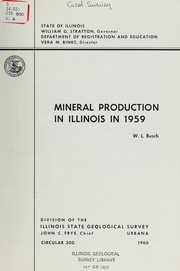 Cover of: Mineral production in Illinois in 1959