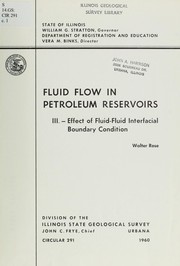 Cover of: Fluid flow in petroleum reservoirs: Effect of fluid-fluid interfacial boundary condition