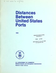 Cover of: Distances between United States ports