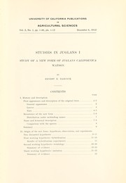 Cover of: Studies in Juglans