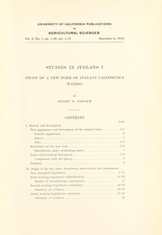 Cover of: Studies in Juglans by E. B. Babcock, E. B. Babcock