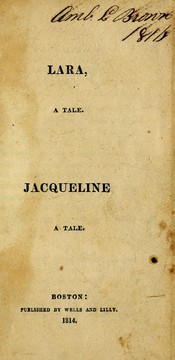 Cover of: Lara: a tale. Jacqueline, : a tale