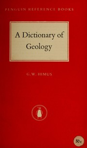 Cover of: A dictionary of geology.