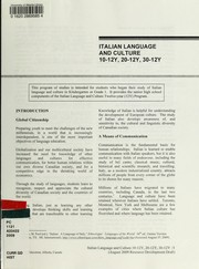 Cover of: Italian language and culture, 10-12Y, 20-12Y, 30-12Y