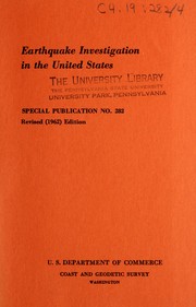 Cover of: Earthquake investigation in the United States by Frank Neumann