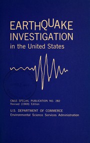 Cover of: Earthquake investigation in the United States
