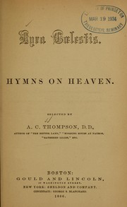 Cover of: Lyra coelestis by Thompson, A. C.