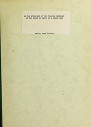 Cover of: On the structure of the torsion subgroup of the group of units of a group ring