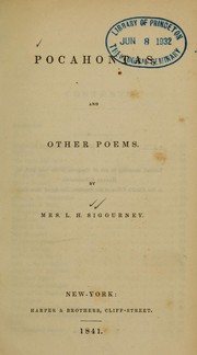 Cover of: Pocahontas and other poems