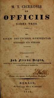 Cover of De officiis libri tres by Cicero