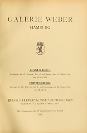 Cover of: Galerie Weber, Hamburg by Rudolph Lepke's Kunst-Auctions-Haus