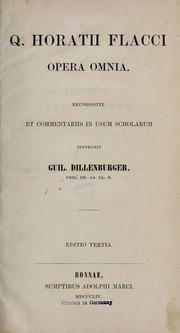 Cover of: Opera omnia: Recognovit et commentariis in usum scholarum instruxit Guil
