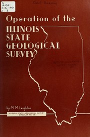 Cover of: Operation of the Illinois State Geological Survey