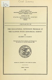 Cover of: The educational extension program of the Illinois State Geological Survey